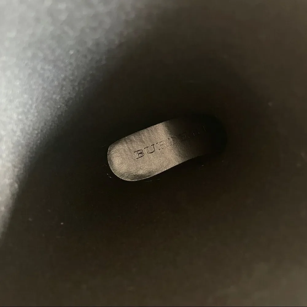 Burberry Kenyon Nova Check Belt Rain Snow Black Rubber Rain Boots Size 38/8 - Picture 13 of 14